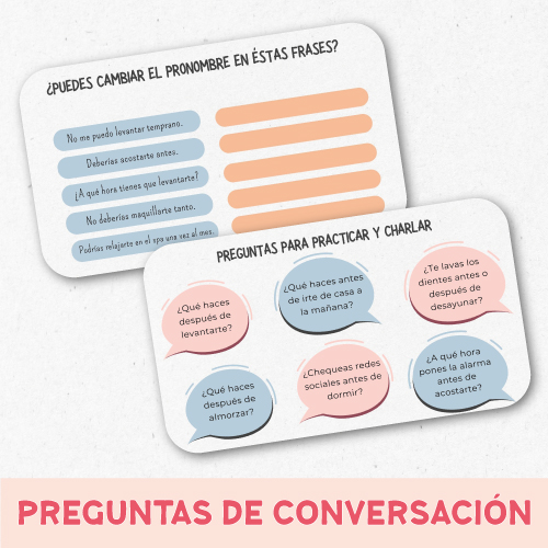 Actividades de verbos reflexivos para clases de ELE en línea con juegos y ejercicios. Levantarme o me levanto. Reglas de conjugación de verbos en español. Ejercicios para practicar verbos reflexivos. Lecciones completas listas para enseñar verbos reflexivos. Juegos de ELE para verbos reflexivos.